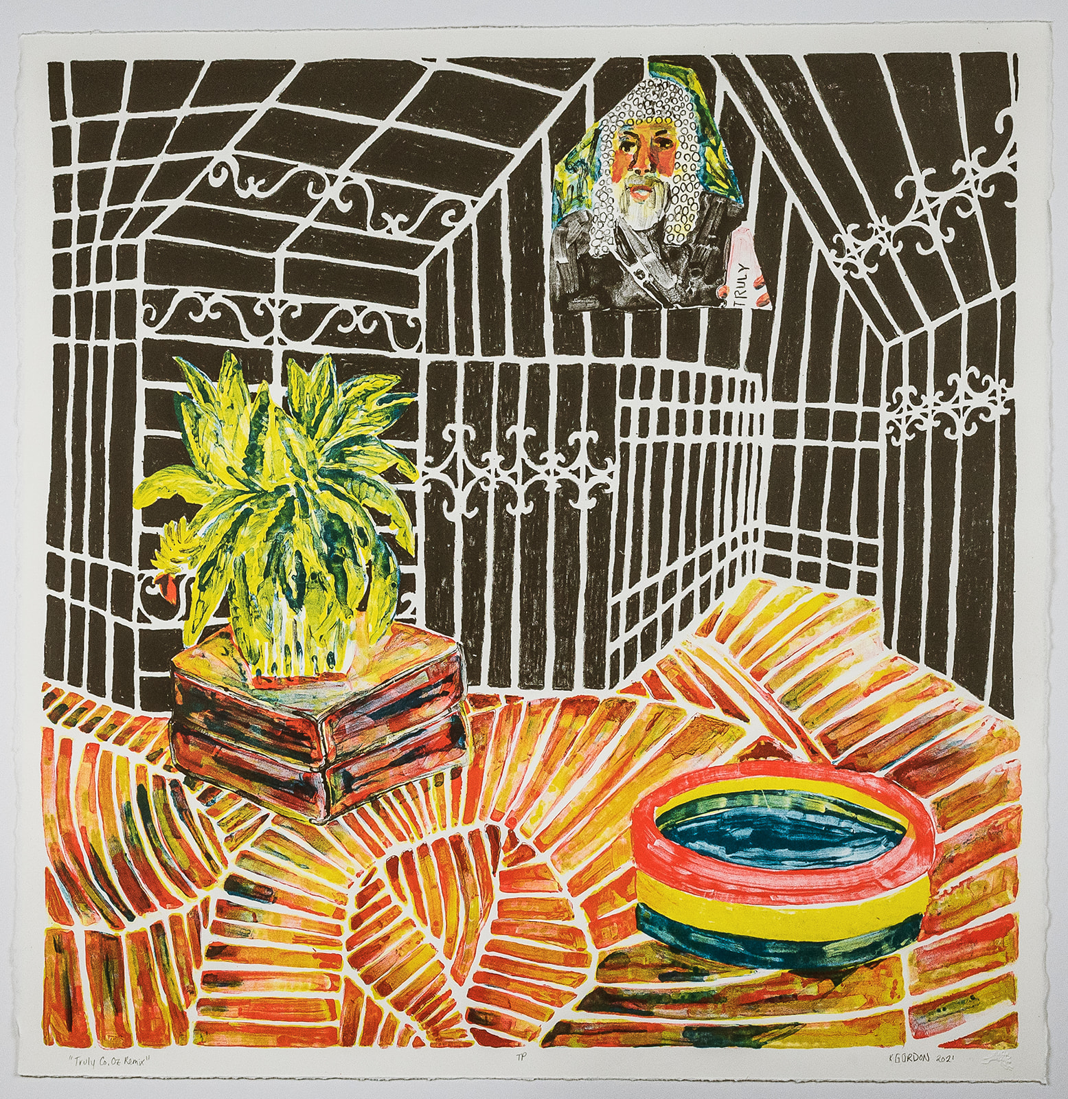 Distorted Perspective on Styrofoam/Linocut Inspired by Kate Gordon  